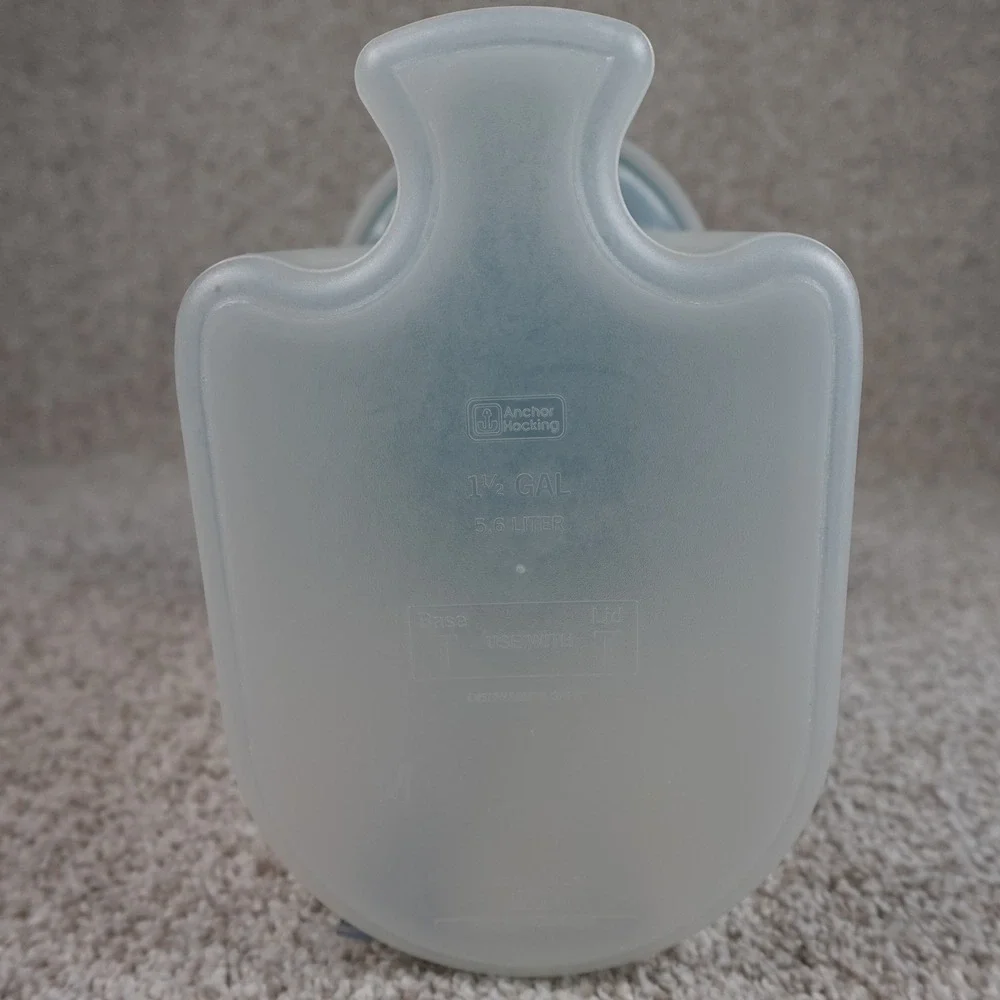 Anchor Hocking 1.5 Gallon Cereal Keeper Translucent Teal Green Flip Top Lid
